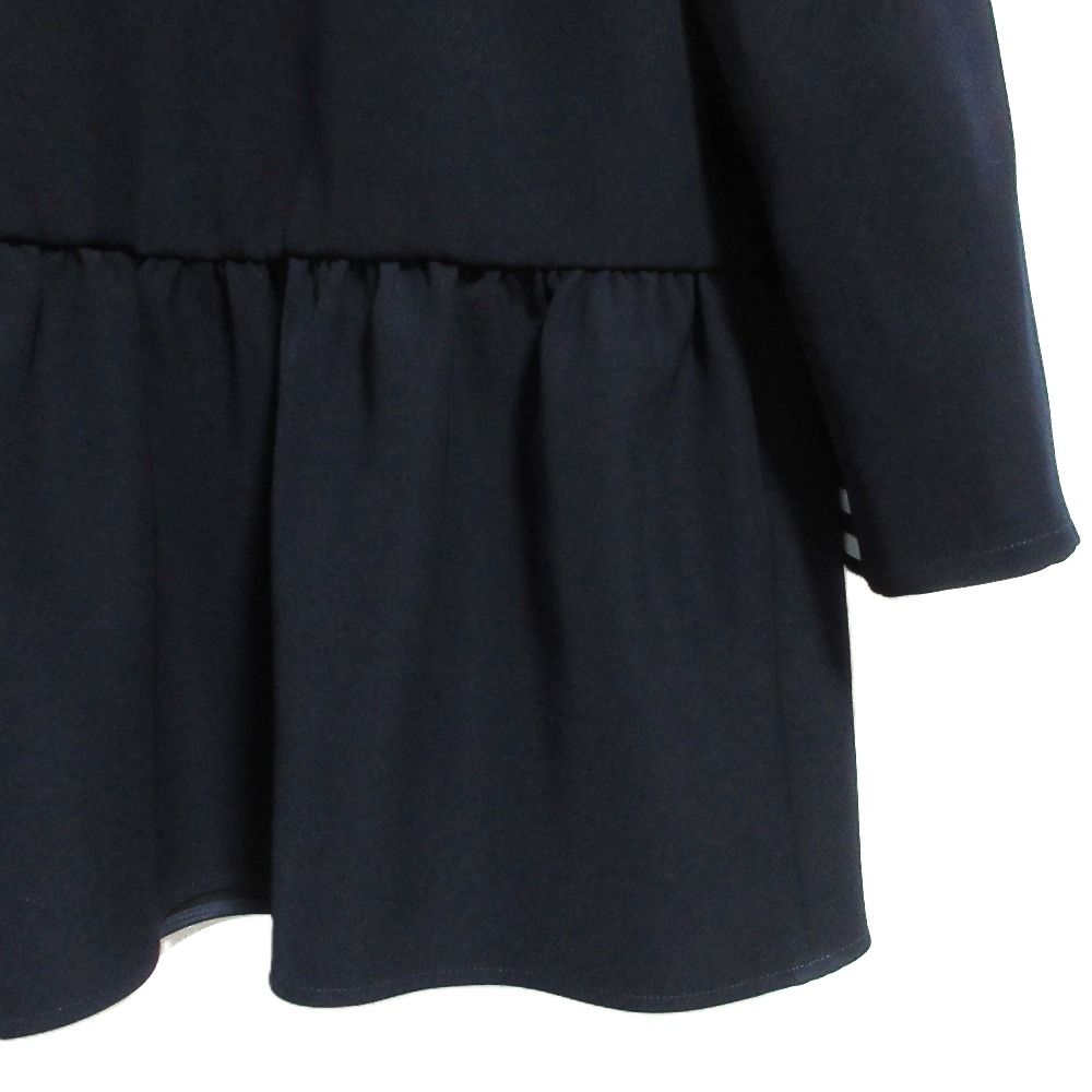 美品 BORDERS at BALCONY ボーダーズアットバルコニー PEPLUM TWILL