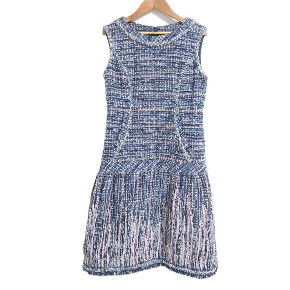 良品 Rene ルネ MALHIA KENT ツイード ノースリーブ ワンピース