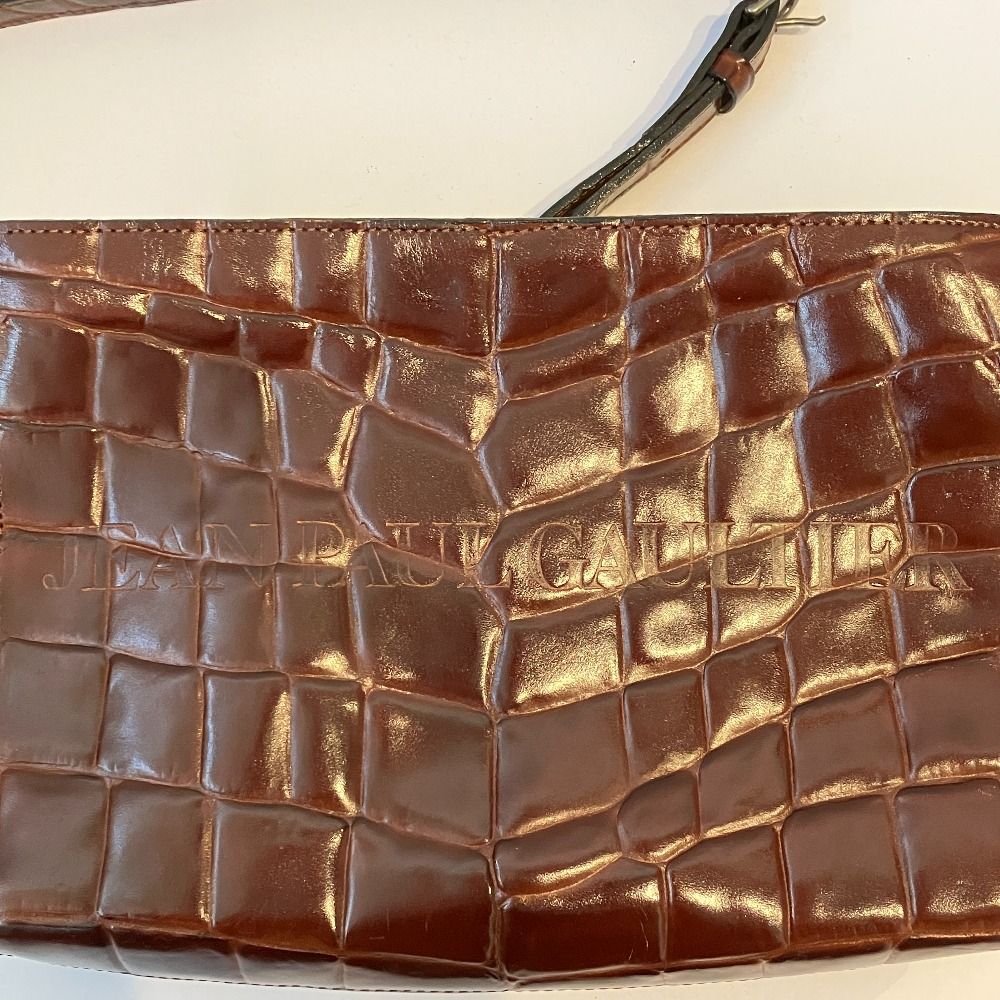 良品 Jean Paul Gaultier ジャンポールゴルチエ クロコ型押し レザー