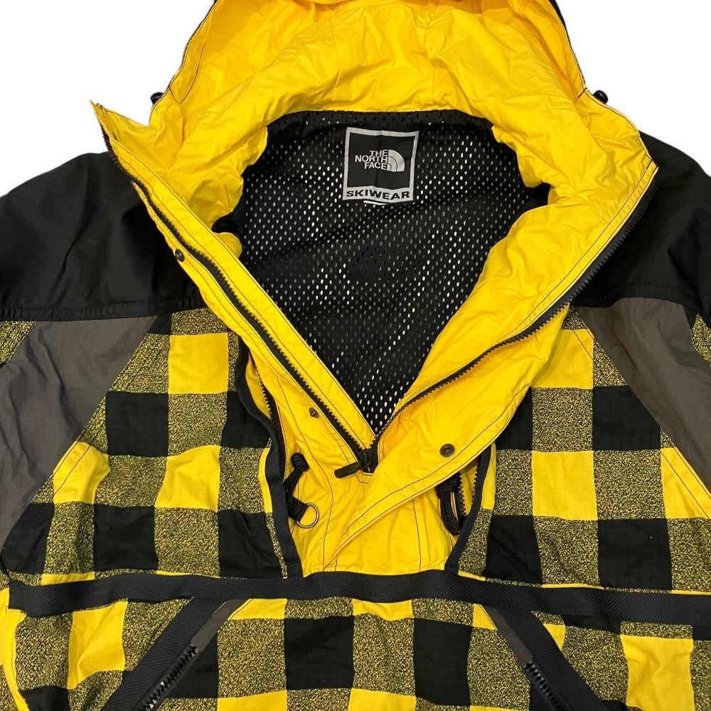DESCENTE スキーウェア チェック柄 イエロー/ブラック 良品 THE NORTH FACE ザノースフェイス スキーウェア チェック柄