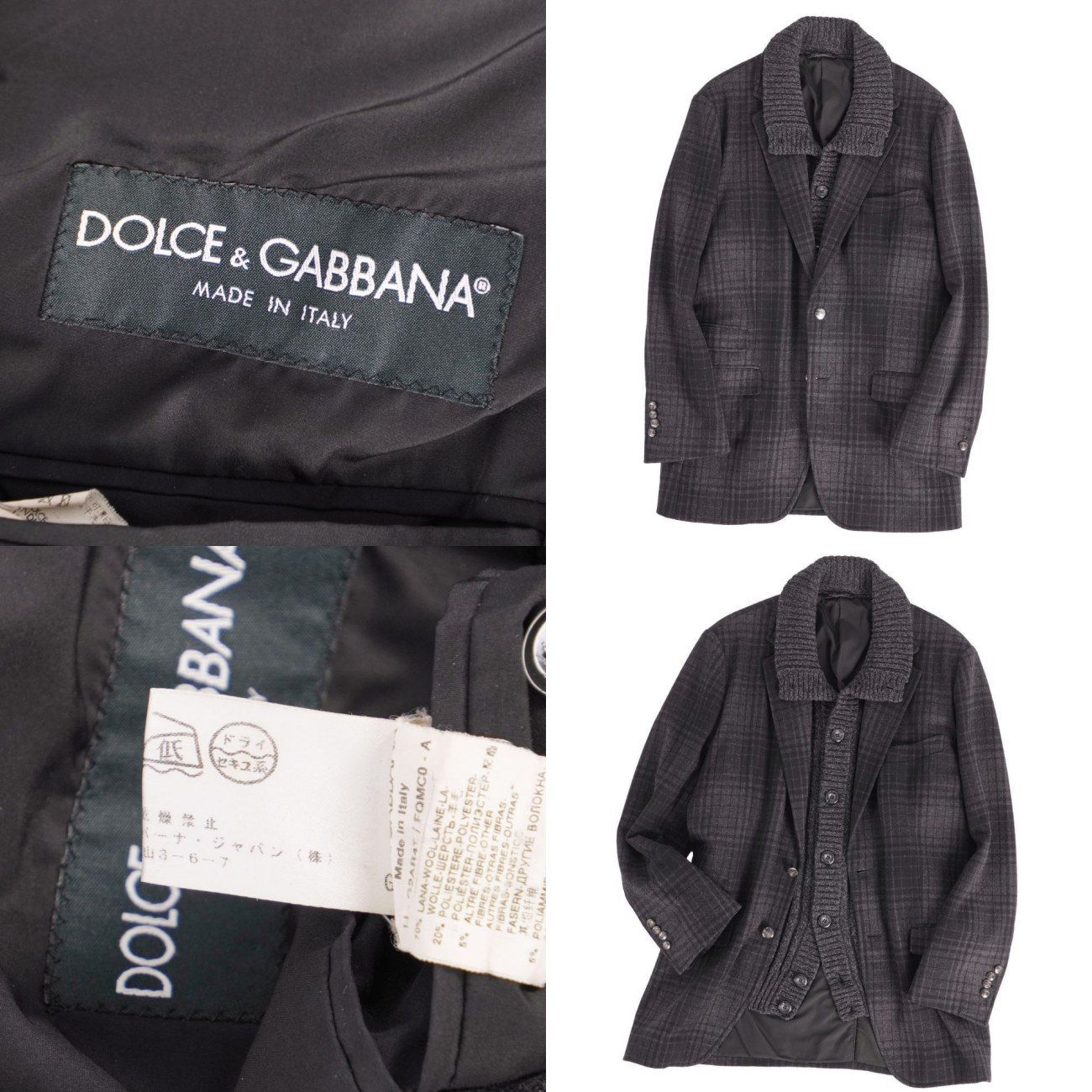 美品 ドルチェ&ガッバーナ DOLCE&GABBANA ジャケット テーラード