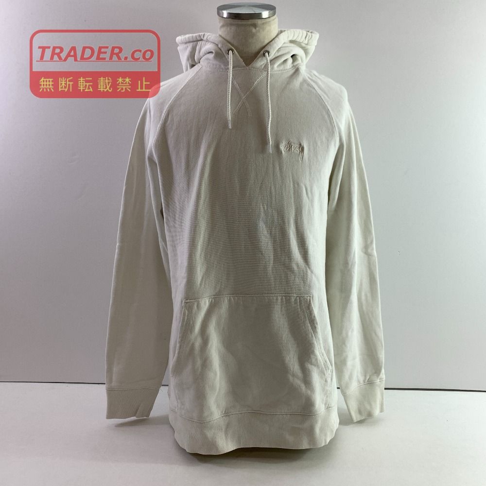 04w7269▽※【中古】STUSSY ステューシー プルオーバーパーカー Mサイズ RN94974　CA28629 ステューシー ホワイト【八王子店】