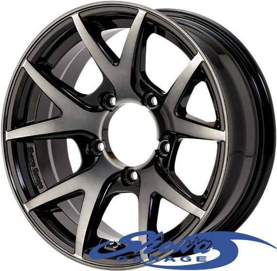 【M's】 JB43W ジムニーシエラ Showa GARAGE INSPIRE X 16インチ アルミホイール 1本 ブラックポリッシュ 16×6.0J ±0 5H-139.7 ショウワガレージ インスパイア W00226 (※個人宅配送不可・要在庫確認)