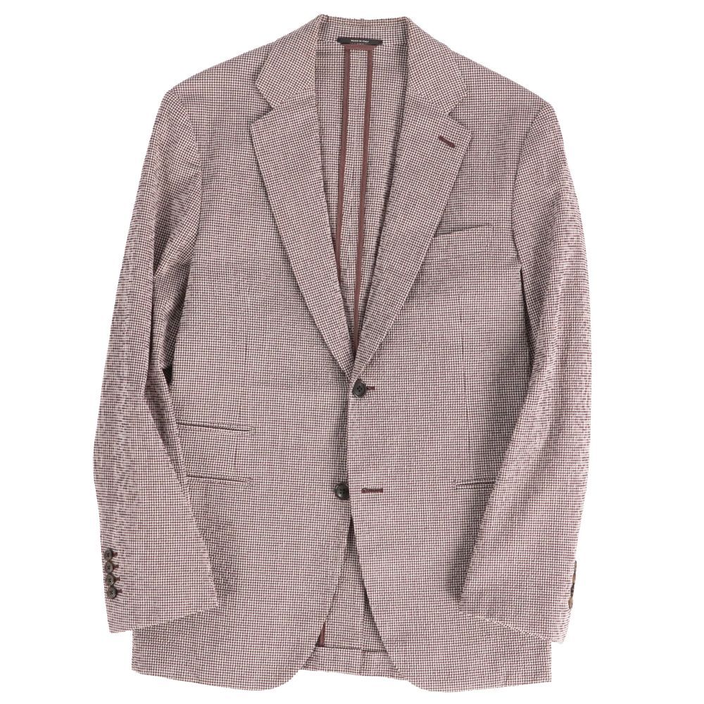 美品 エルメス HERMES ジャケット テーラード ギンガムチェック 芯なし