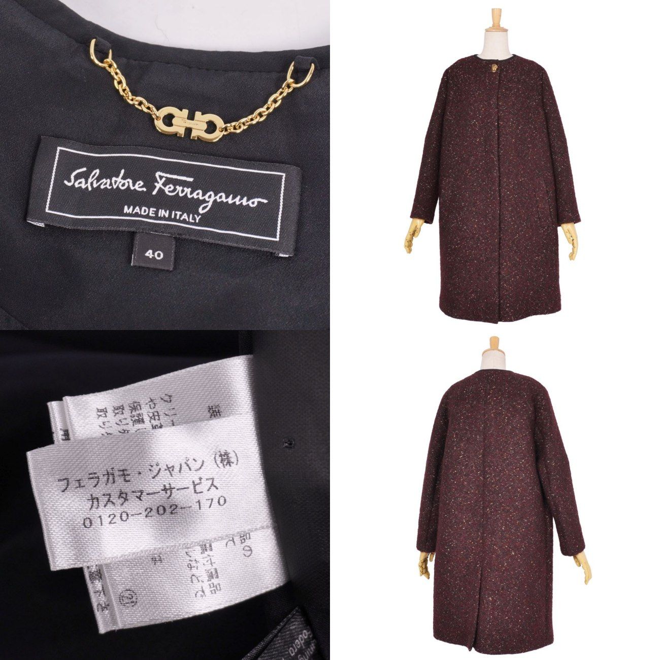 極美品 サルヴァトーレ フェラガモ Salvatore Ferragamo コー - メルカリ