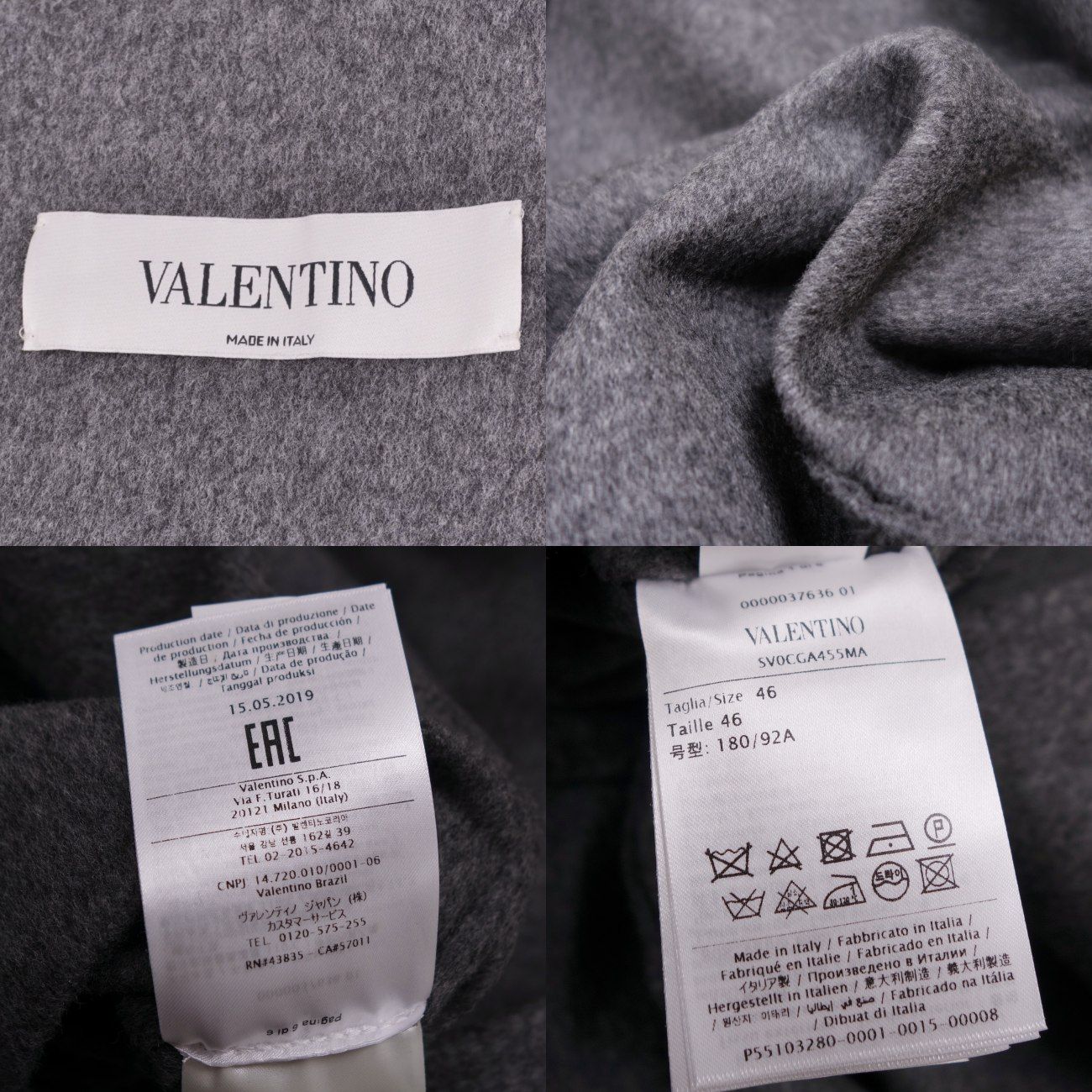 極美品 ヴァレンティノ VALENTINO コート 2019 ポンチョコート ケ