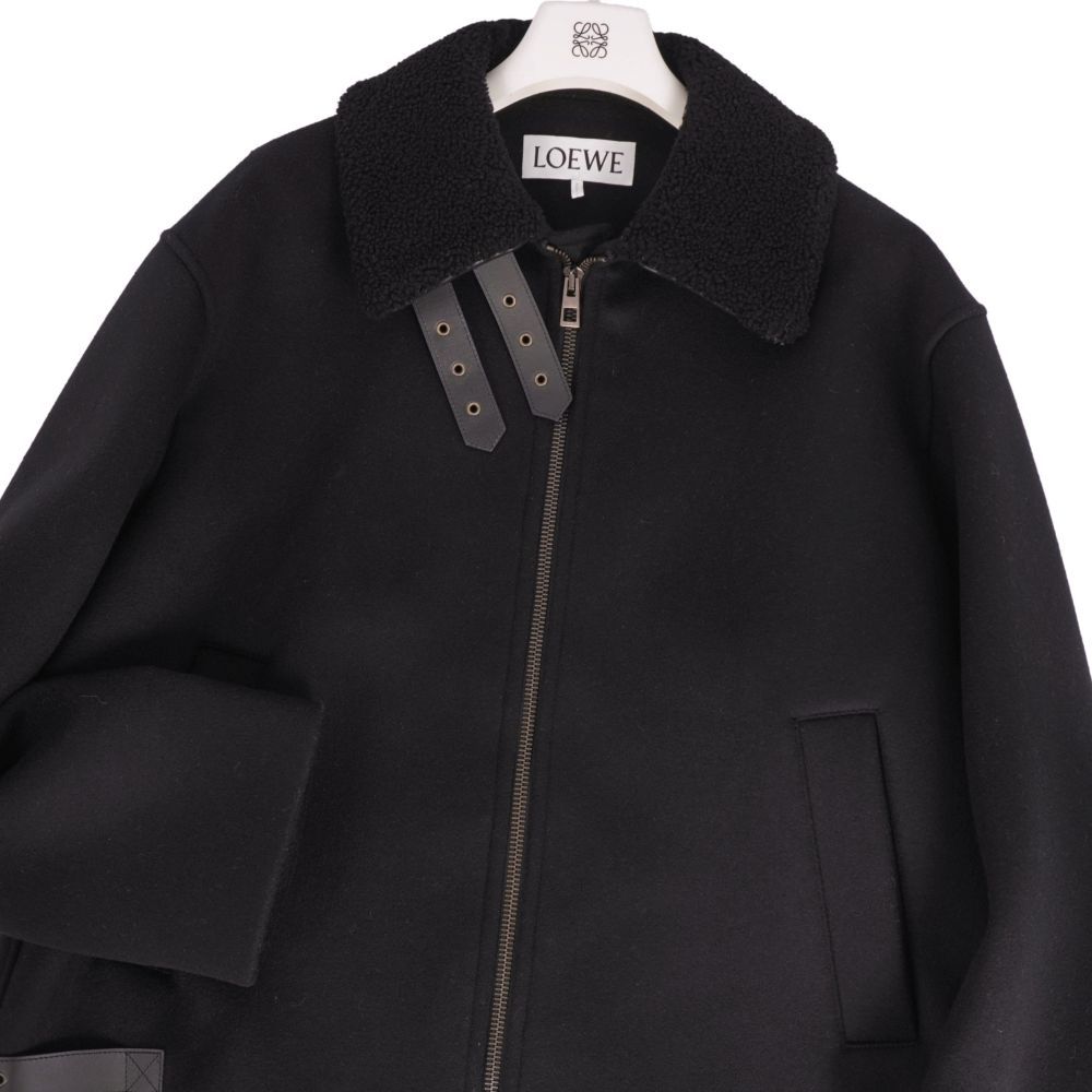 極美品 ロエベ LOEWE ジャケット ブルゾン ボンバージャケット 襟