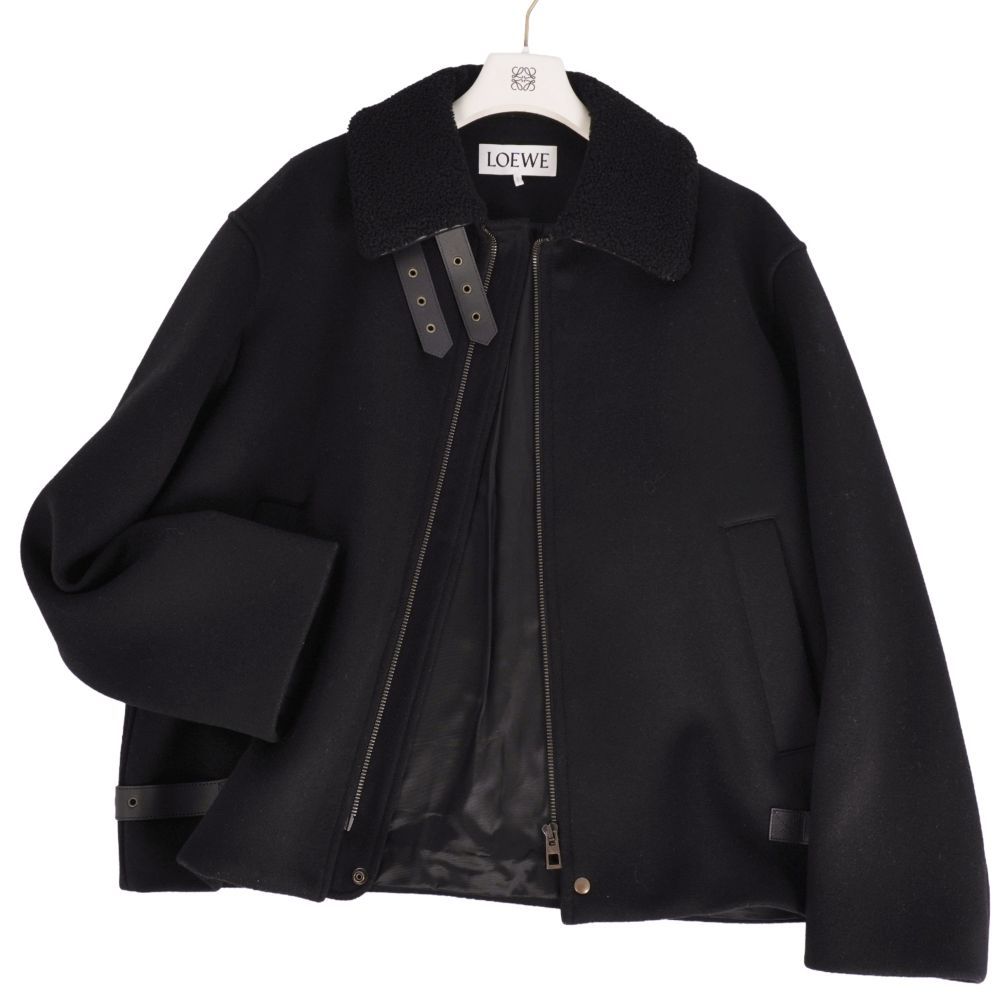 極美品 ロエベ LOEWE ジャケット ブルゾン ボンバージャケット 襟