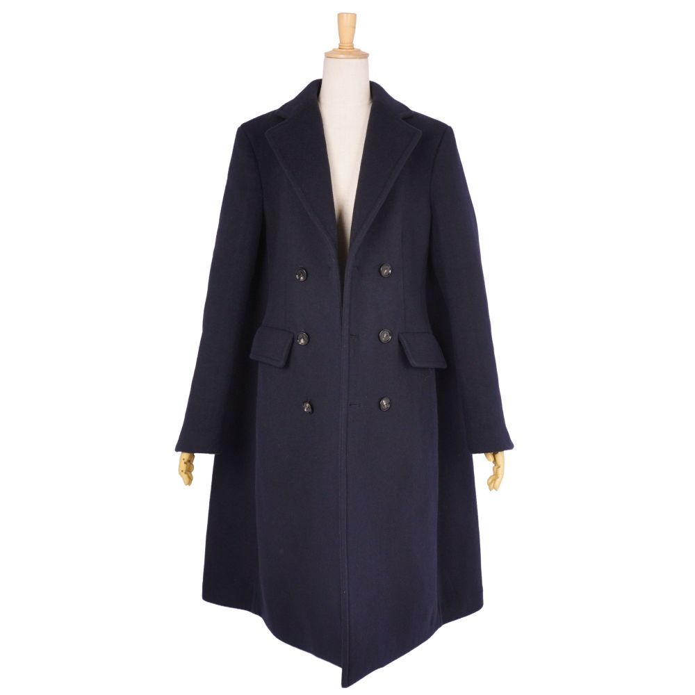【美品】ボッテガヴェネタ　ロングコート　カシミヤ　アンゴラ混　ブラック　L相当 極美品 ボッテガヴェネタ BOTTEGA VENETA コート ロングコート ウ