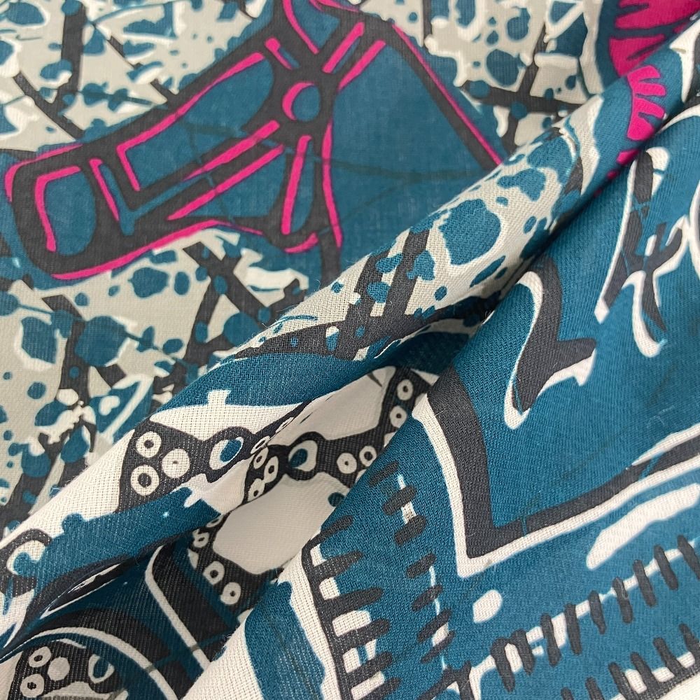 新品同様 HERMES エルメス カレ65 Le Boubou H コットンスカーフ
