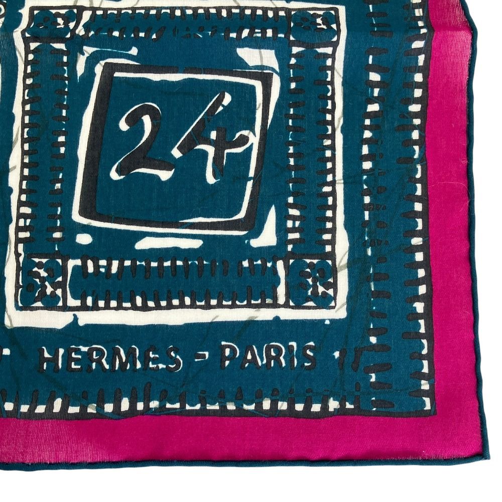 新品同様 HERMES エルメス カレ65 Le Boubou H コットンスカーフ