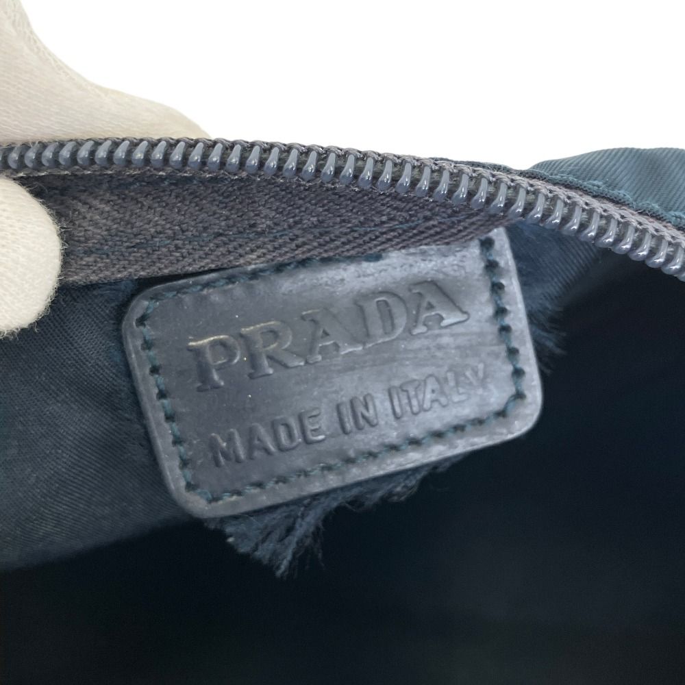 良品 PRADA プラダ トライアングルロゴプレート ナイロン ポーチ
