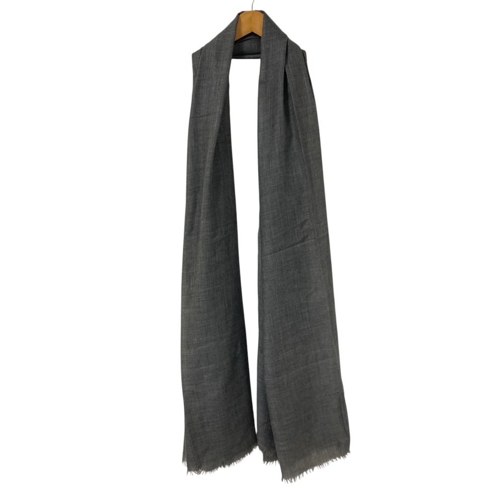廃番　エルメス　カシミヤ100% H柄　大判ストール　グレー　美品 美品 HERMES エルメス カシミヤ100％ パシュミナストール 大判