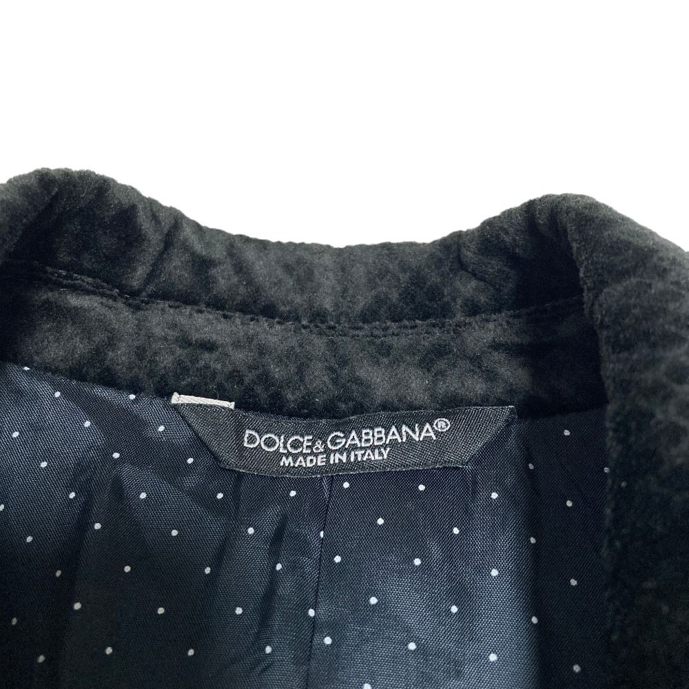 極美品 ドルチェ&ガッバーナ ベロア タキシード テーラード ジャケット 黒 DOLCE&GABBANA ドルチェ&ガッバーナ ベルベット タキシード テーラード