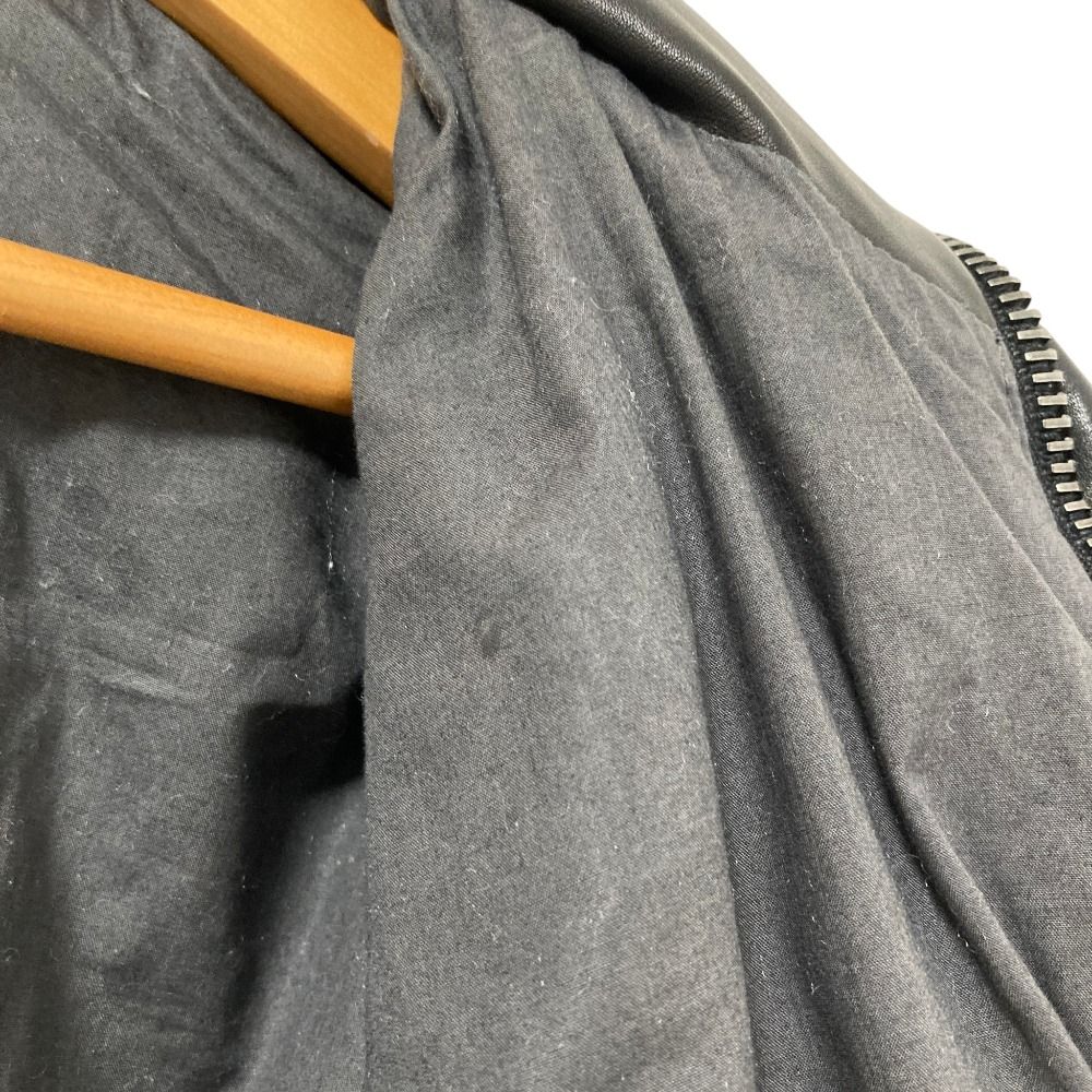 RUFFO ルッフォ ラムレザー 中綿ジャケット ブルゾン ブラック メンズ