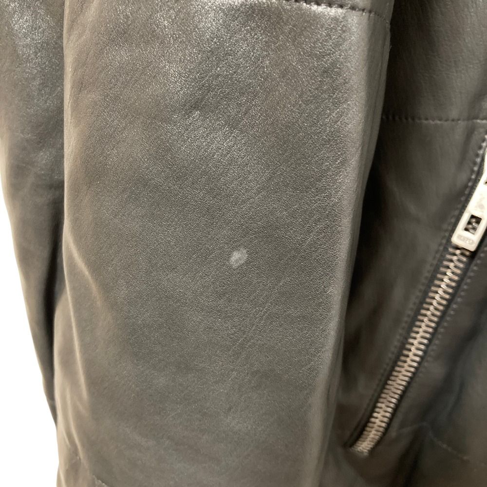 RUFFO ルッフォ ラムレザー 中綿ジャケット ブルゾン ブラック メンズ