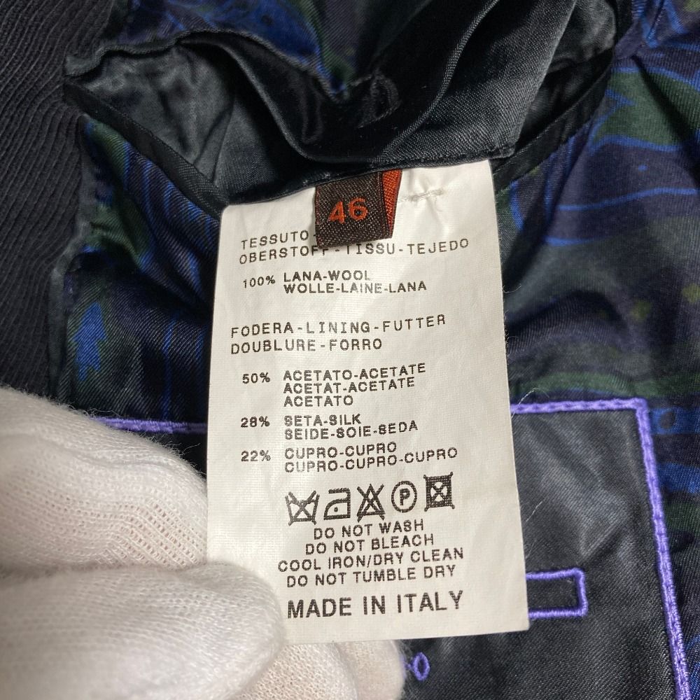 良品 ETRO エトロ ビジューボタン 2B テーラードジャケット サイズ46