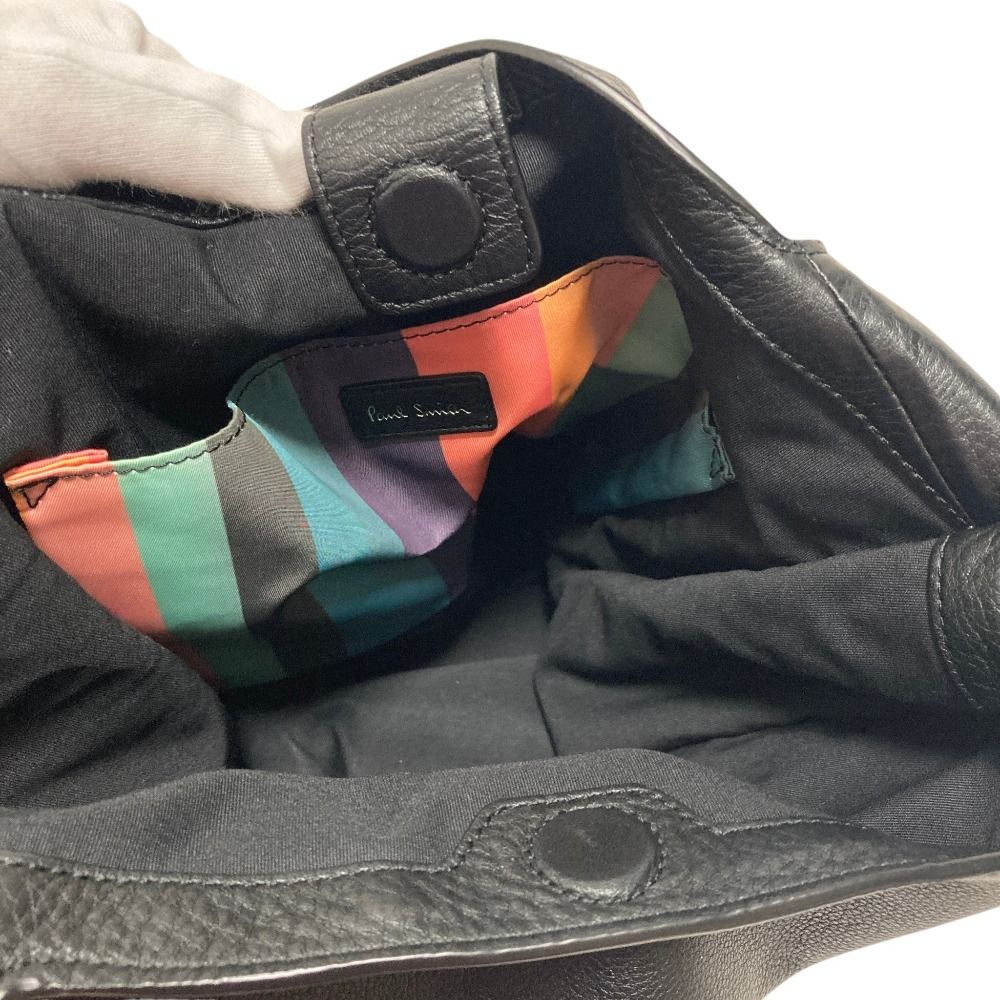 美品 Paul Smith ポールスミス レザー ワンショルダーバッグ ブラック