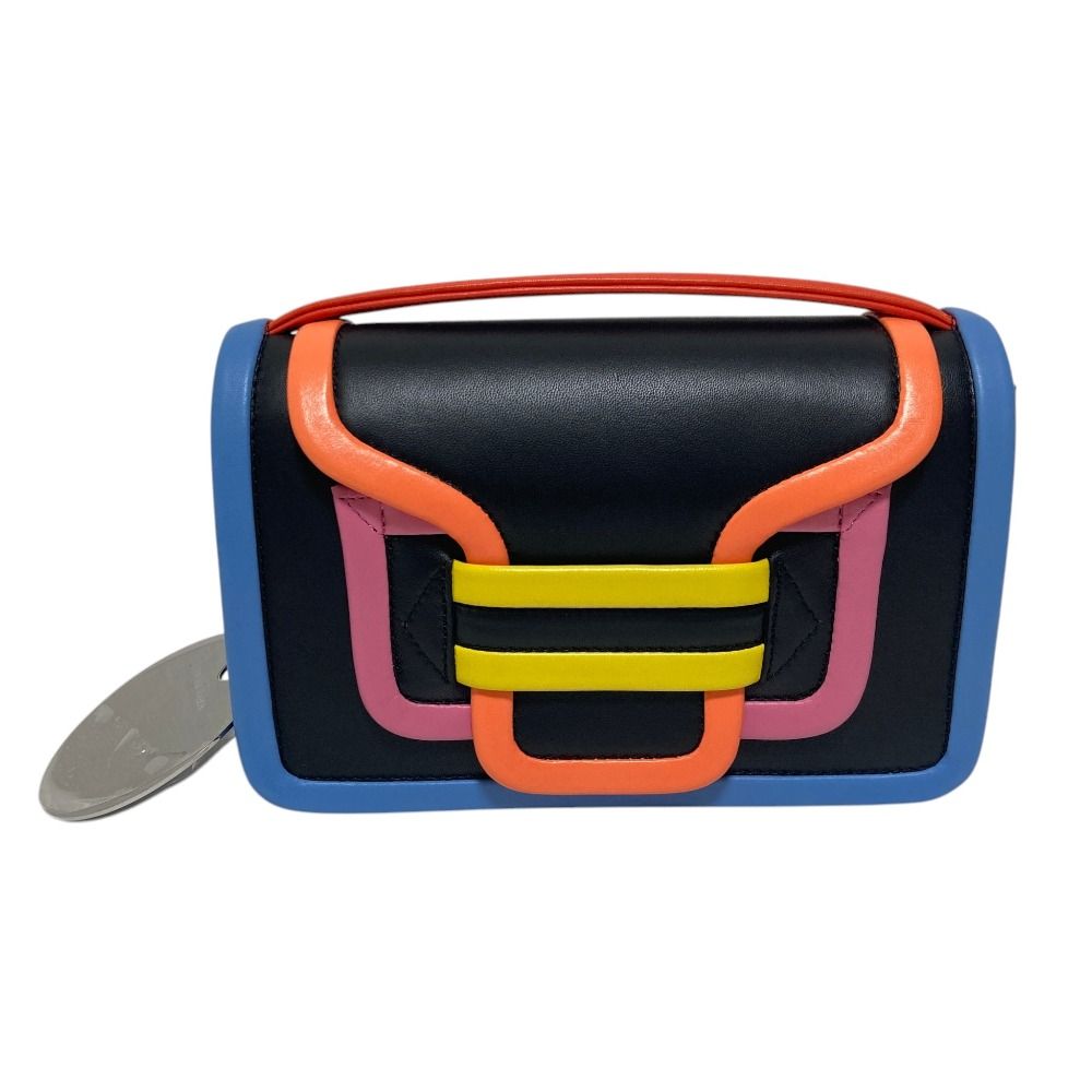 新品同様 PIERRE HARDY ピエールアルディ アルファ 2WAY ミニハンドバッグ ショルダーバッグ ブラック マルチカラー レディース 古着 中古 USED