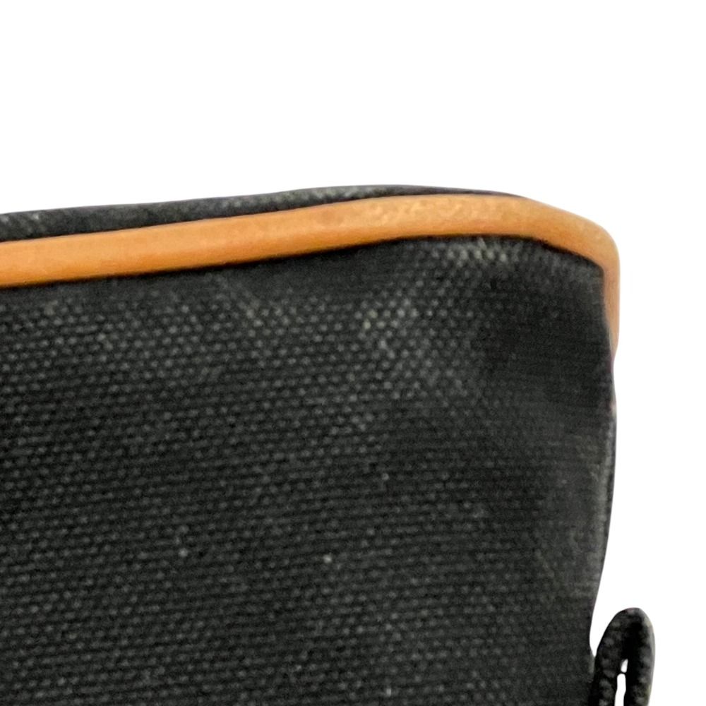 良品 HERMES エルメス キャンバス ボリードポーチ ミニミニ ブラック