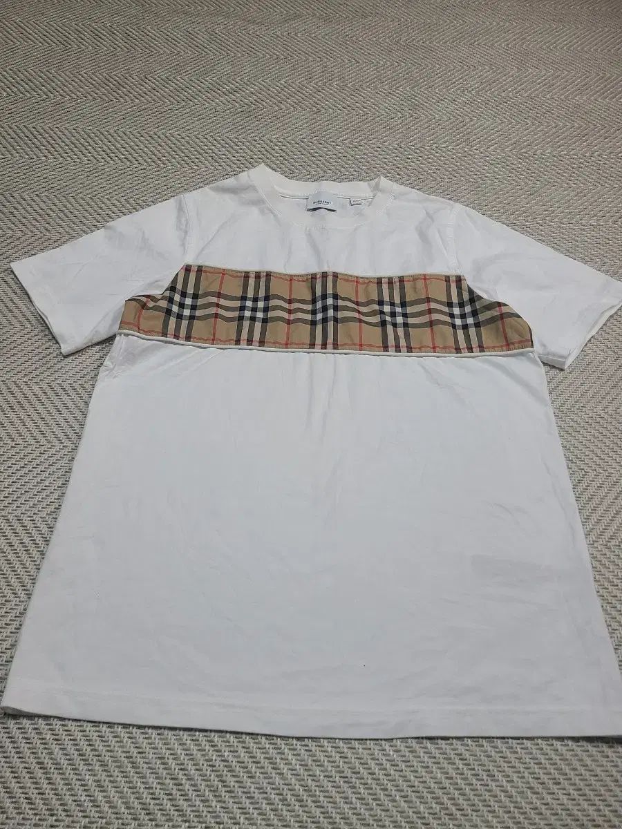 レディース BURBERRY チェック 半袖 Tシャツ 白