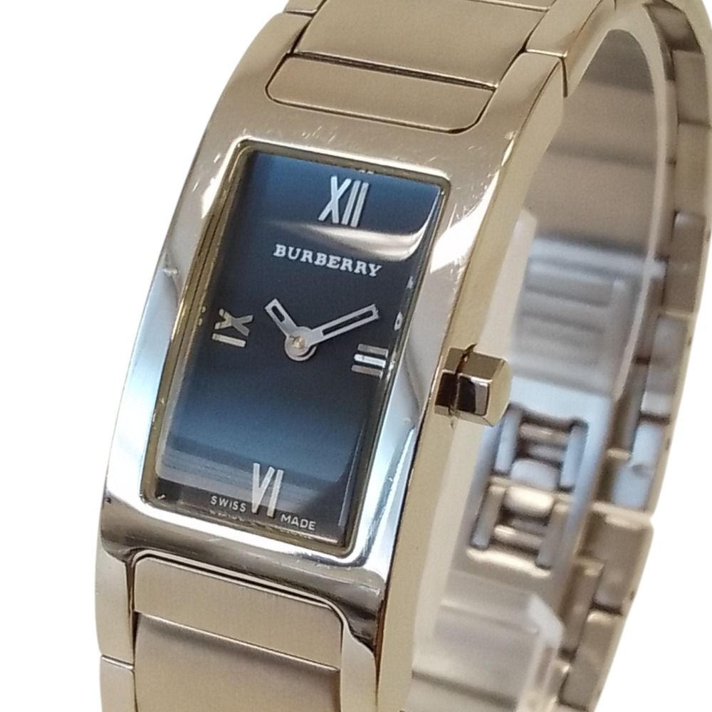 良品 BURBERRY バーバリー 14000L SS レクタングル クォーツ アナログ