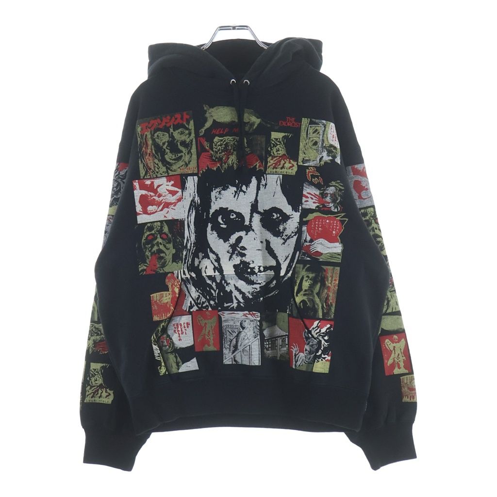 SUPREME (シュプリーム) 25AW The Exorcist Hooded Sweatshirt エクソシスト フロントプリント プルオーバーパーカー フーディー ブラック