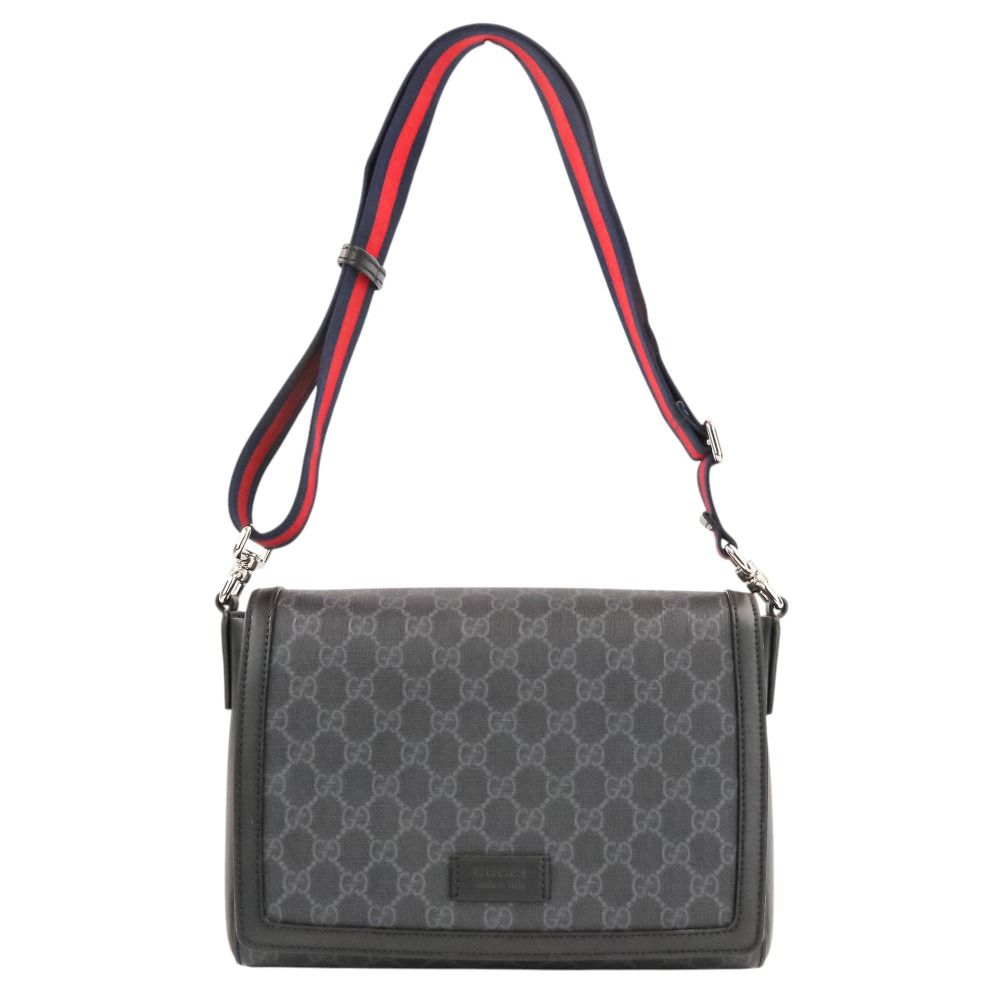 新品同様 GUCCI グッチ GGスプリーム ショルダーバッグ クロスボディバッグ 771167 ブラック メンズ レディース 古着 中古 USED