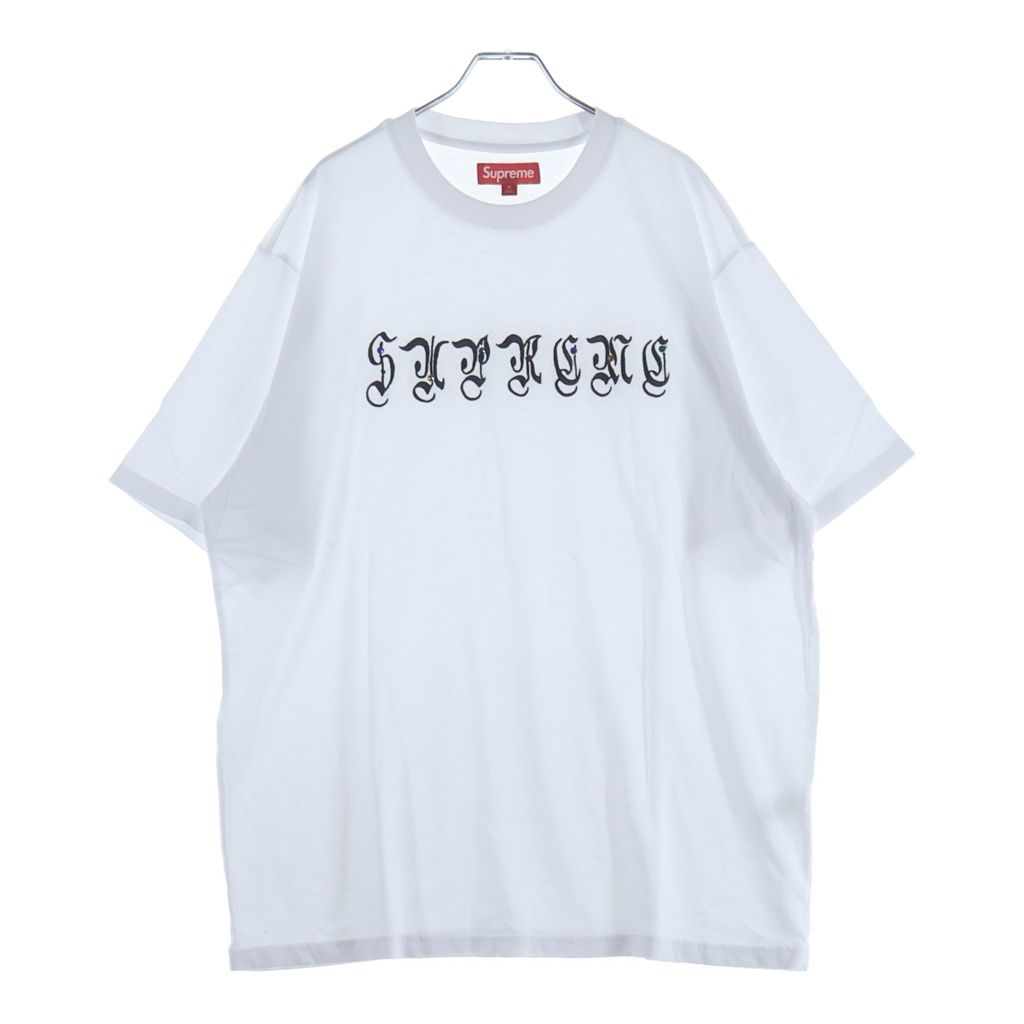 SUPREME (シュプリーム) 25AW AOI Gems S/S Top アオイジェム フロントロゴ刺繍 半袖Tシャツ カットソー ホワイト
