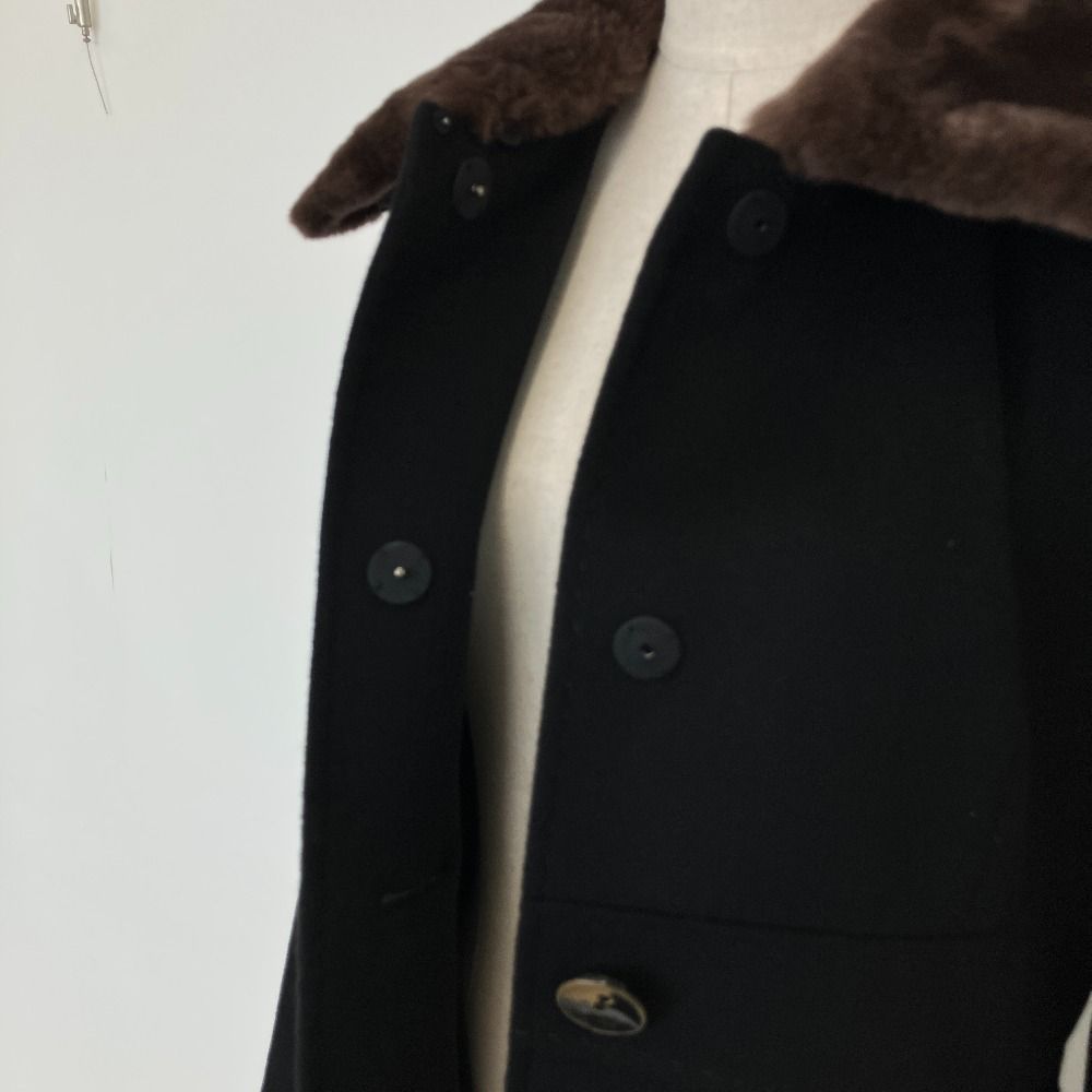 極美品■フォクシー　カシミヤ　アンゴラ　コート　ヌートリアファー　大きいサイズ 美品 FOXEY Boutique フォクシーブティック Coat Noisette ヌートリア