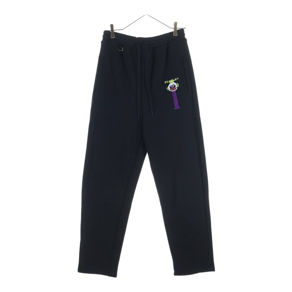 doublet (ダブレット) 21AW PUPPET EMBROIDERY SWEAT PANTS 21AW26CS193 パペット エンブロイダリー スウェットパンツ ブラック