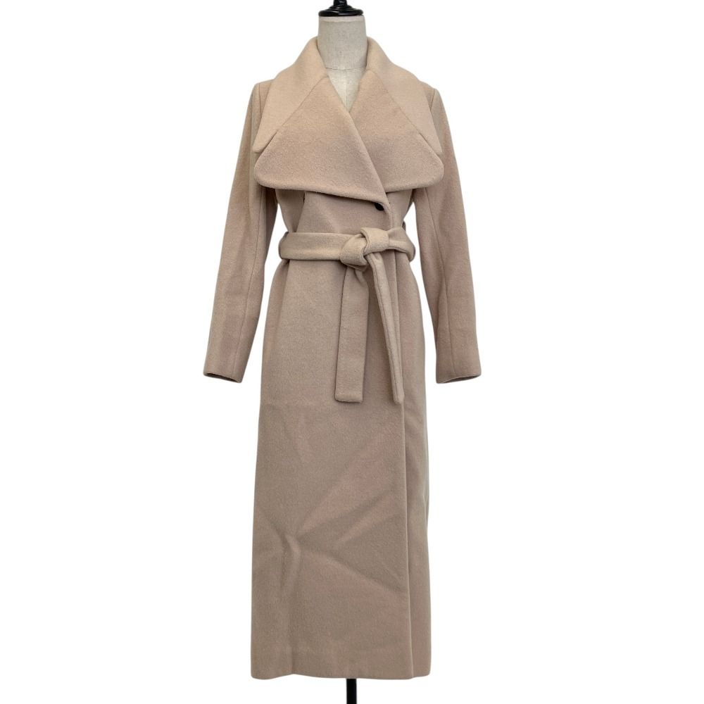 良品 AMERI アメリ DAMBO COLLAR LONG COAT ダンボカラー ロングコート 02920750420 S ベージュ レディース 古着 中古 USED 7,045円