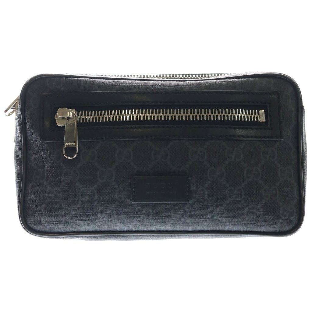 GUCCI (グッチ) GGスプリーム ボディバッグ ブラック 474298