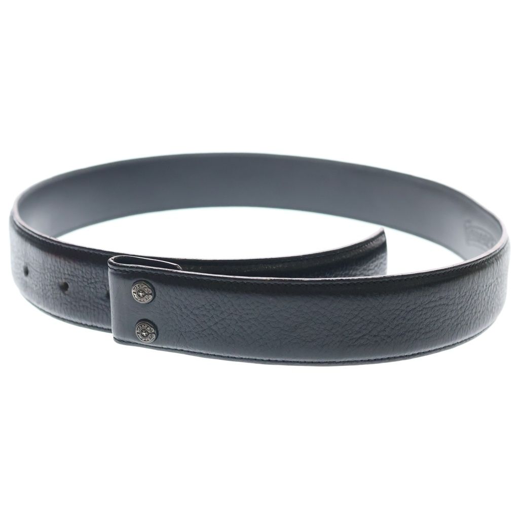 CHROME HEARTS (クロムハーツ) 1.5 STRAP 1.5インチ ホースシューリベッツ レザーベルトストラップ ブラック