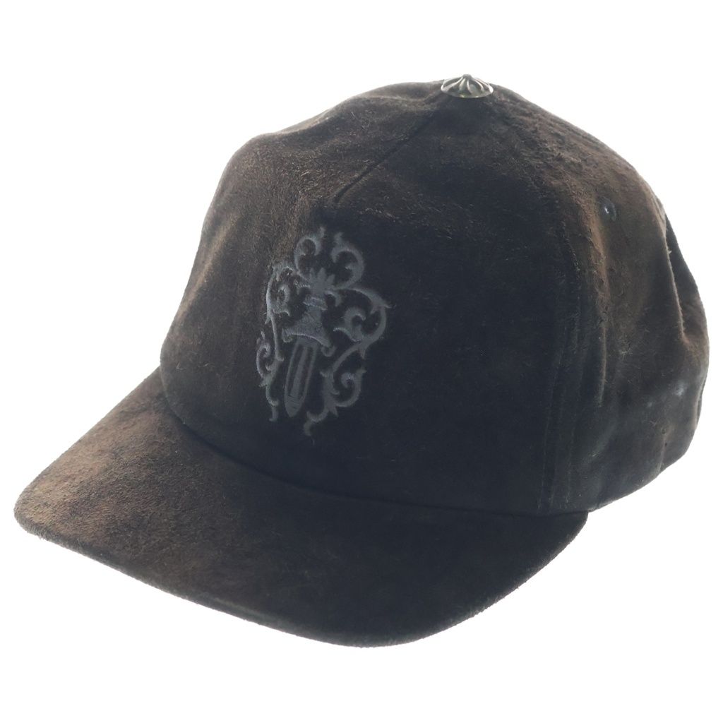 CHROME HEARTS (クロムハーツ) OLD TRUCKER CAP オールドトラッカーキャップ スウェード ヴァインダガー刺繍 帽子 ブラック