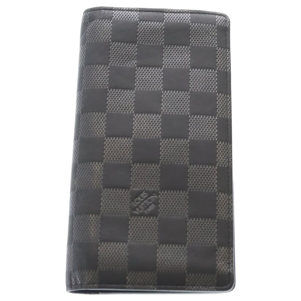 LOUIS VUITTON (ルイヴィトン) ダミエ アンフィニ ポルトフォイユ ブラザ 長財布 N63010 ブラック/シルバー