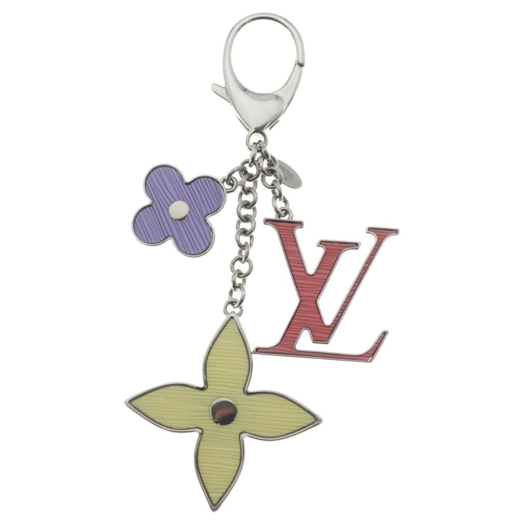 LOUIS VUITTON (ルイヴィトン) フルール ドゥ モノグラム バッグチャーム キーホルダー イエロー/パープル/ピンク M67126