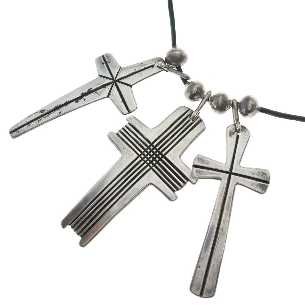 Cippy Crazy Horse (シッピー クレイジーホース) Triple Cross Necklace トリプルクロス ネックレス シルバー/ブラック 57,173円