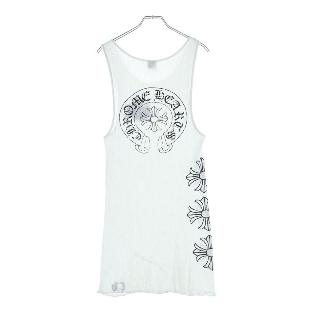 クロムハーツ/初期ホワイトタンクトップCHロゴ/貴重オールドクロムハーツ CHROME HEARTS (クロムハーツ) OLD CH PLUS TANK CHプラス ロゴ タンク