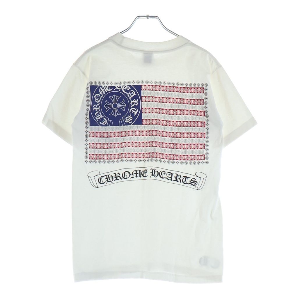 CHROME HEARTS (クロムハーツ) OLD ヴァインダガープリント 半袖Tシャツ カットソー ホワイト