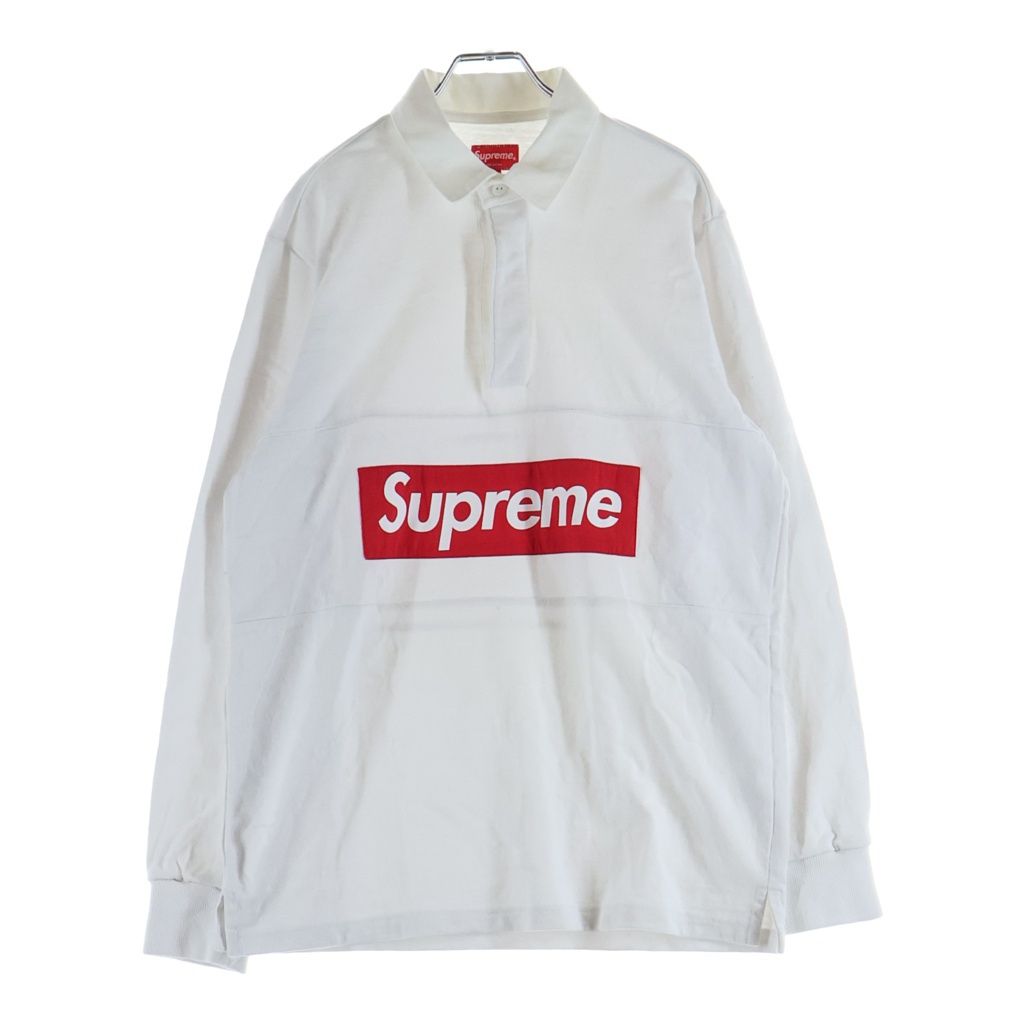 SUPREME (シュプリーム) 15AW Team Rugby 長袖 ラガーシャツ ホワイト