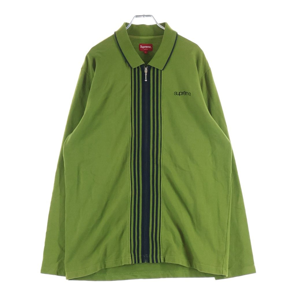 SUPREME (シュプリーム) 16AW Vertical Logo Zip Up L/S Polo 1Pロゴジップアップニットポロシャツ 11,175円