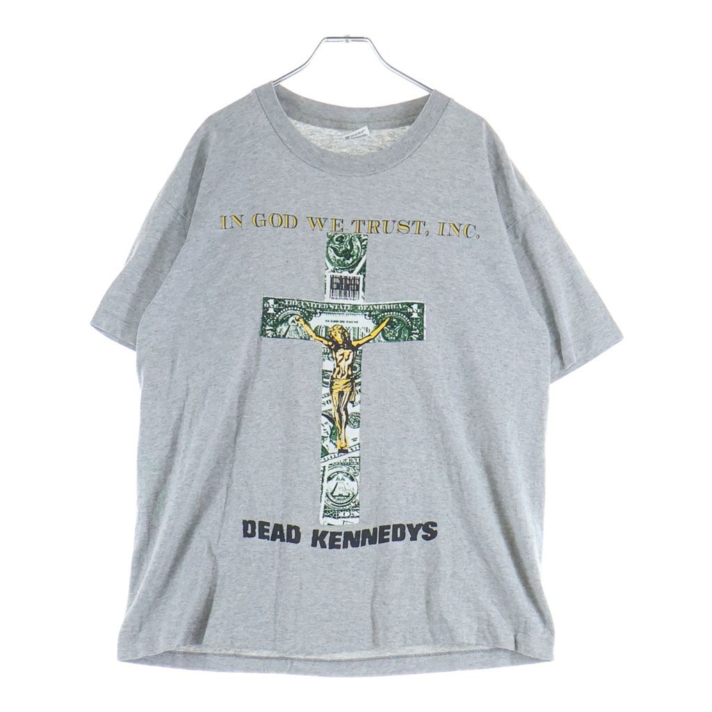 VINTAGE (ヴィンテージ) 80S VINTAGE DEAD KENNEDYS IN GOD WE TRUST INC ヴィンテージ デッド ケネディーズ インゴッドウィー トラスト クルーネック半袖Tシャツ カットソー グレー