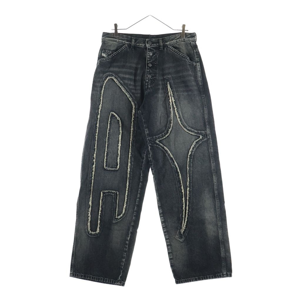 DIESEL (ディーゼル) ×THUG CLUB THUGPANT TROUSERS サグ クラブワイド デニムパンツ ブラック P01584