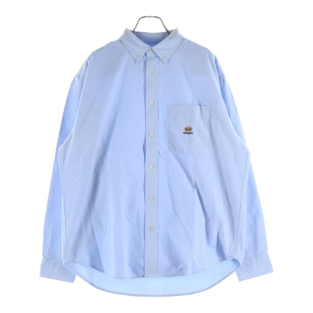 SUPREME (シュプリーム) 25AW Loose Fit Flannel Oxford Shirt ルーズフィット フランネル オックスフォード長袖シャツ ブルー