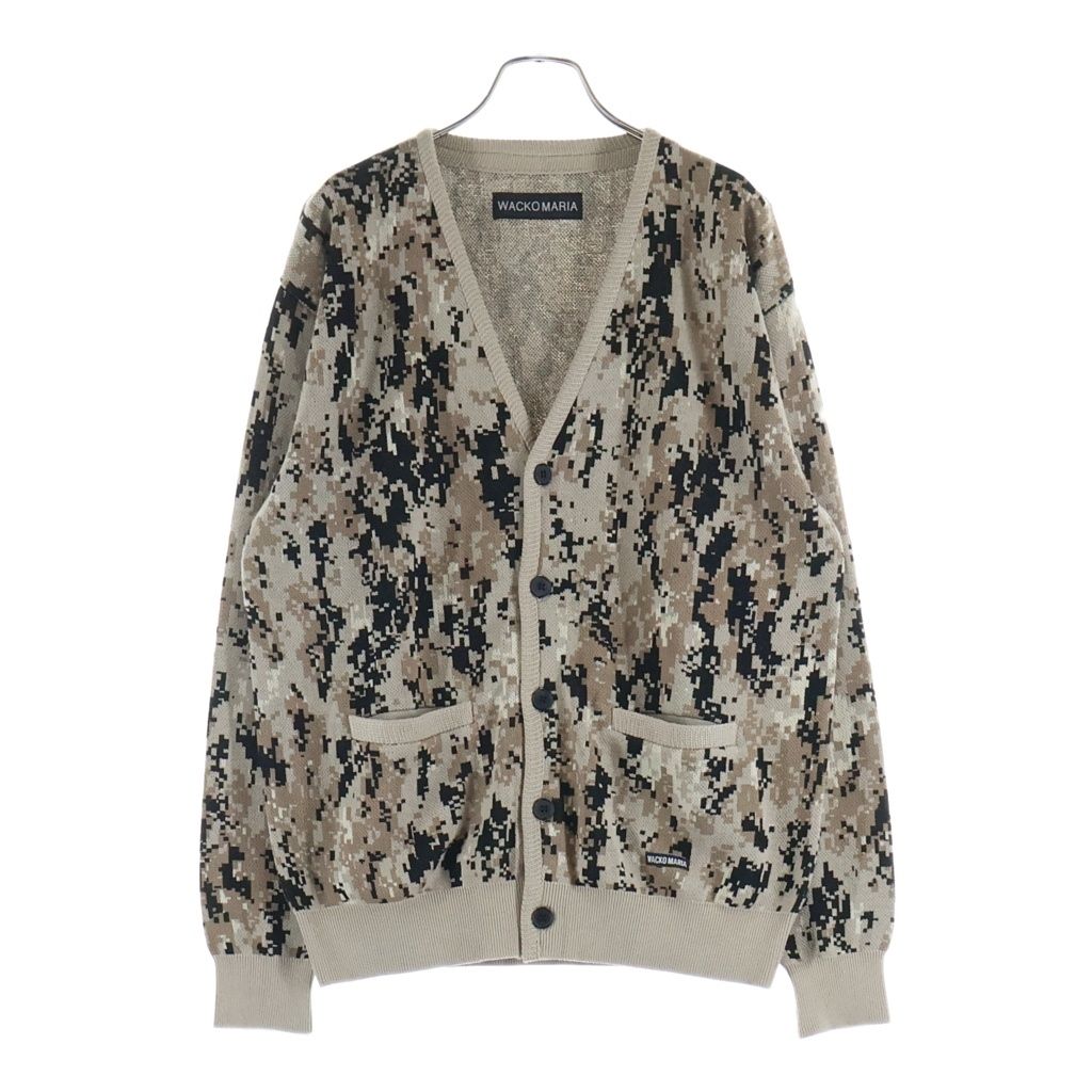 WACKO MARIA (ワコマリア) 26SS DIGTALCAMO JACQUARD CADIGAN デジタルカモシャガードカーディガン ベージュ 26SS-WMK-KN12