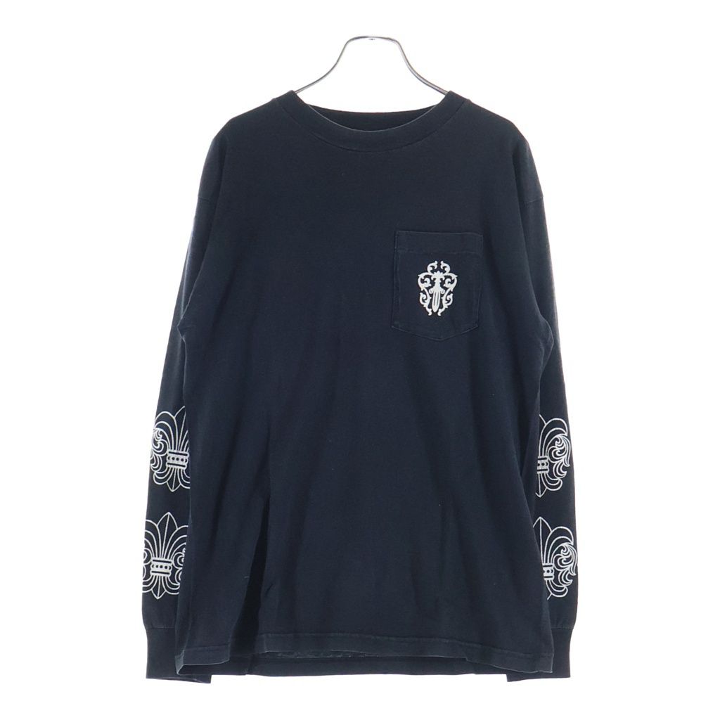 CHROME HEARTS (クロムハーツ) OLD BS FLR L/S TEE オールド ダガープリント アームBSフレア 長袖Tシャツ カットソー ブラック