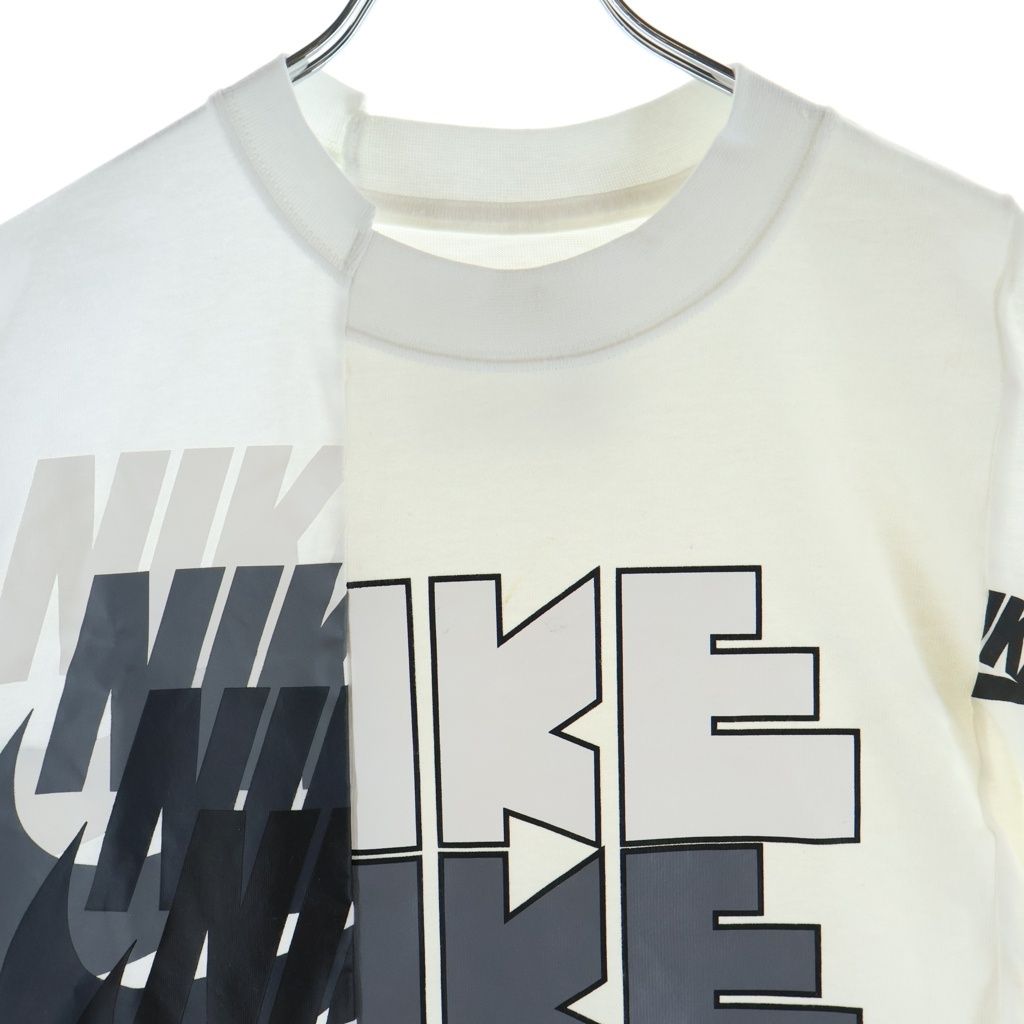 Sacai (サカイ) ×NIKE T-Shirt 再構築 ドッキングTシャツ ホワイト