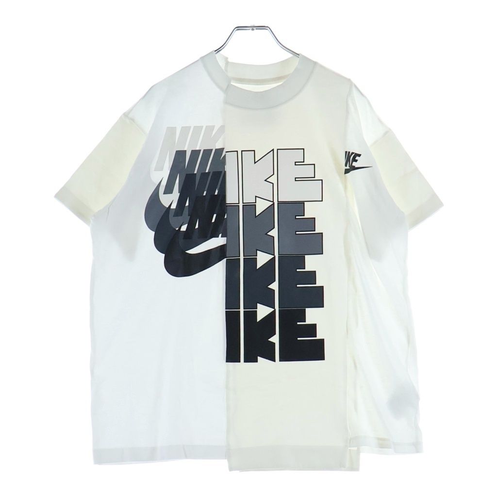 Sacai (サカイ) ×NIKE T-Shirt 再構築 ドッキングTシャツ ホワイト
