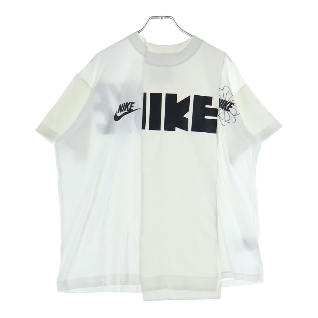 Sacai (サカイ) ×NIKE T-Shirt 再構築 ドッキングTシャツ ホワイト